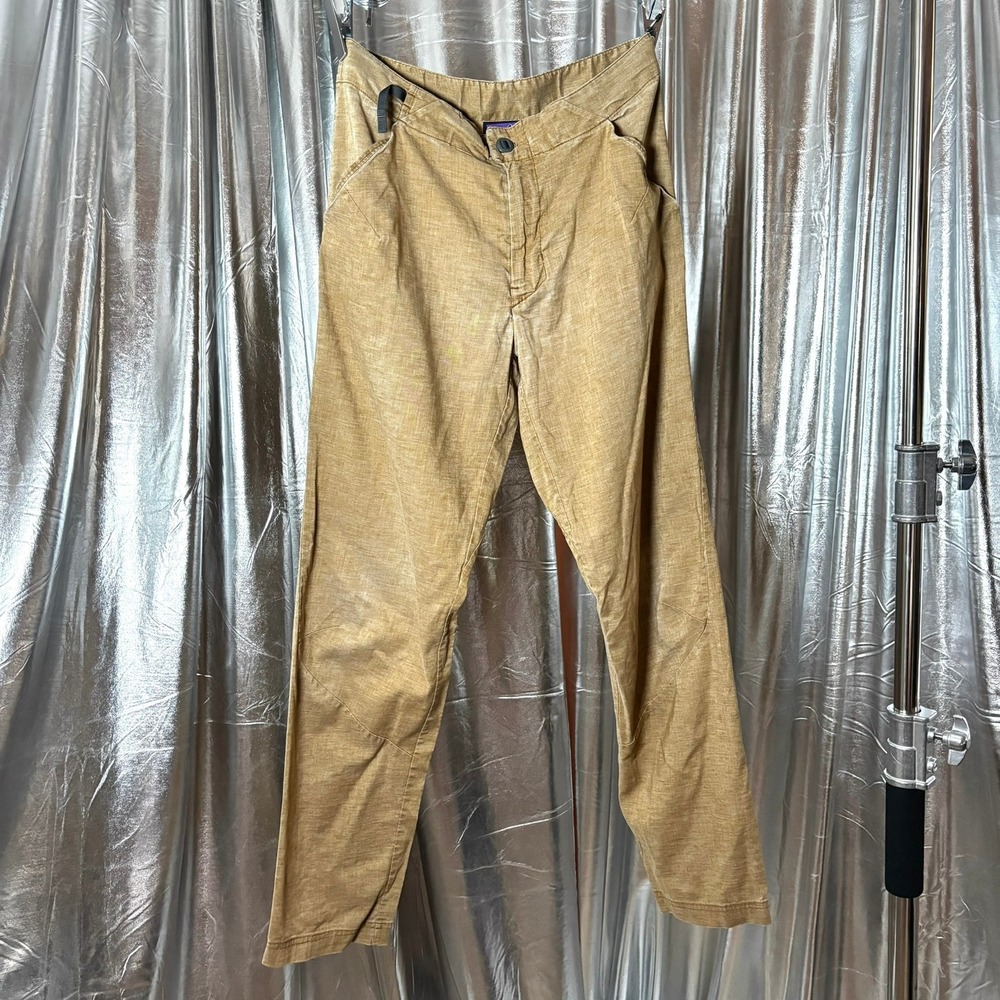 Patagonia Tan Heathered Climbing Pants Articulated Knee